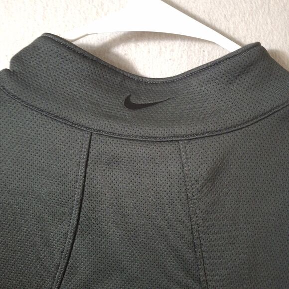 Nike Golf Cover Up Jacket Dri-Fit Mens L Heathered Black 1/4 Zip Sweater - Picture 7 of 9